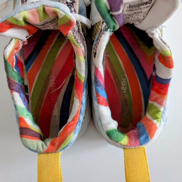 Desigual Hydra Hybrid Sneakers – Women’s 7.5 Colorful Chunky Trainers - Picture 7 of 10